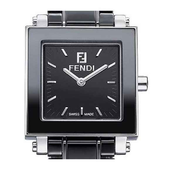 Fendi Black Ceramic Swiss made watch Quartz Square - Picture 2 of 5